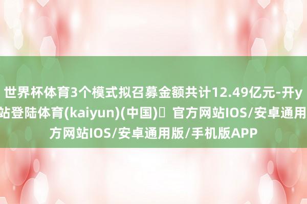 世界杯体育3个模式拟召募金额共计12.49亿元-开yun体育官方网站登陆体育(kaiyun)(中国)❥官方网站IOS/安卓通用版/手机版APP