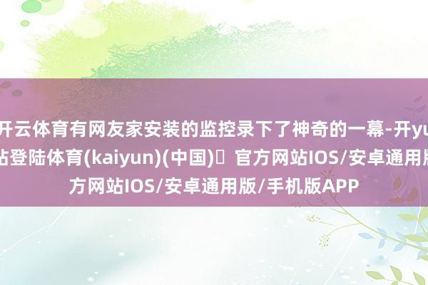 开云体育有网友家安装的监控录下了神奇的一幕-开yun体育官方网站登陆体育(kaiyun)(中国)❥官方网站IOS/安卓通用版/手机版APP