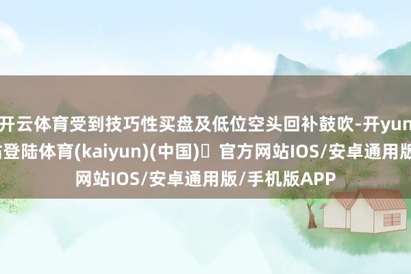 开云体育受到技巧性买盘及低位空头回补鼓吹-开yun体育官方网