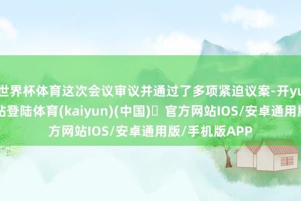 世界杯体育这次会议审议并通过了多项紧迫议案-开yun体育官方