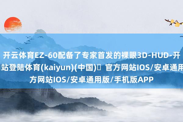 开云体育EZ-60配备了专家首发的裸眼3D-HUD-开yun