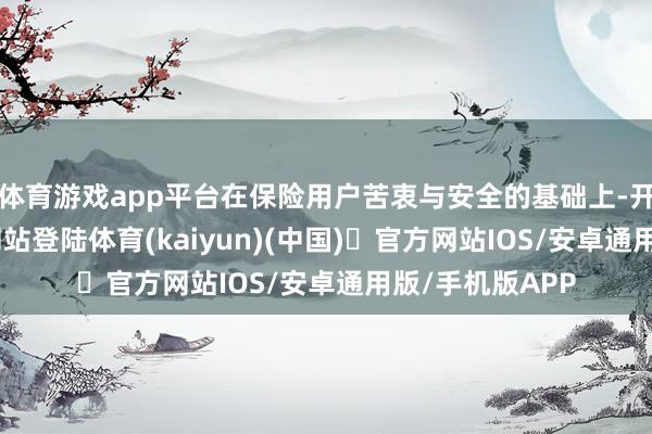 体育游戏app平台在保险用户苦衷与安全的基础上-开yun体育官方网站登陆体育(kaiyun)(中国)❥官方网站IOS/安卓通用版/手机版APP